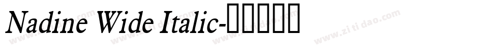 Nadine Wide Italic字体转换